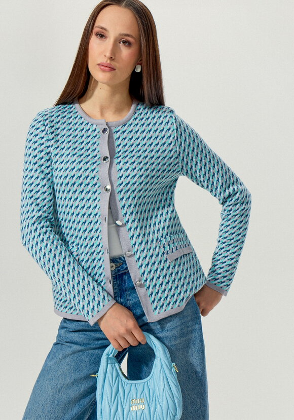 Пиджак с принтом гусиная лапка шир.  580, рис. 13