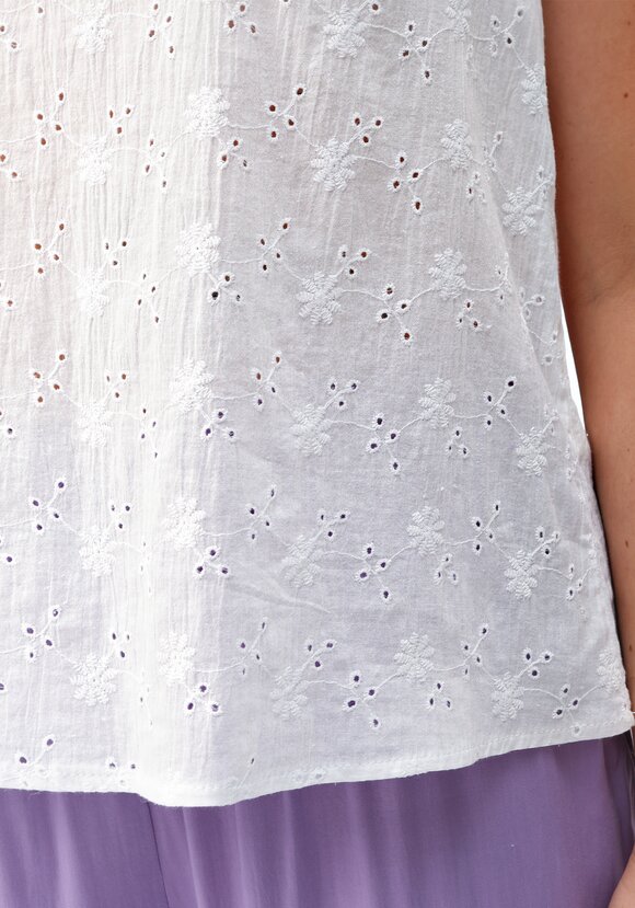 Майка ажурная из шитья с круглым вырезом шир.  580, рис. 5