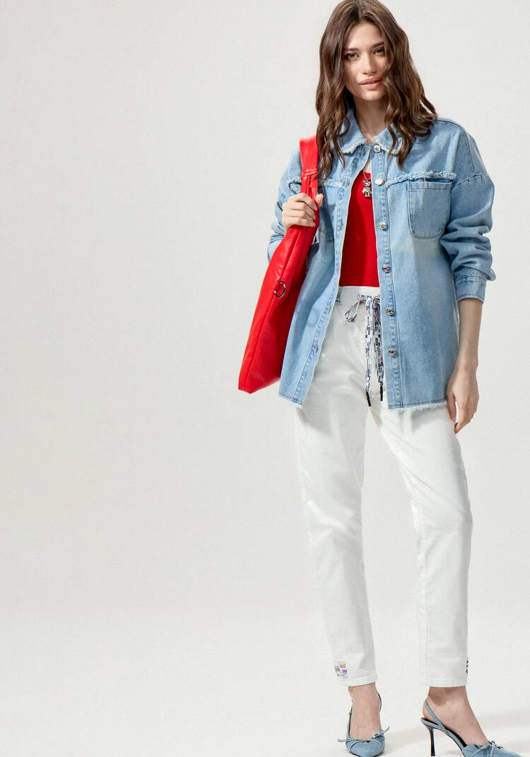 Джинсовая куртка с бахромой по краям шир.  750, рис. 16