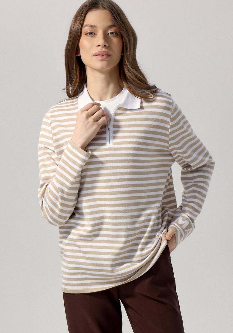 Поло в полоску на молнии шир.  750, рис. 22