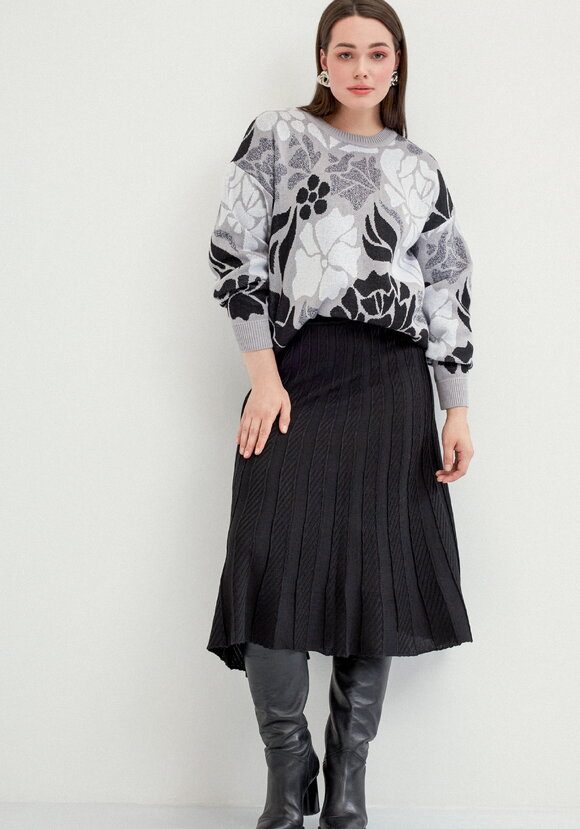 Юбка миди А-силуэта с переплетениями шир.  580, рис. 23