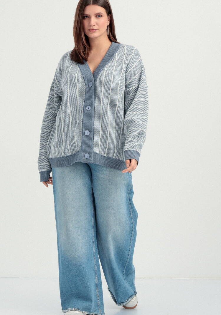 Кардиган монохромный с вертикальной полосой шир.  750, рис. 10