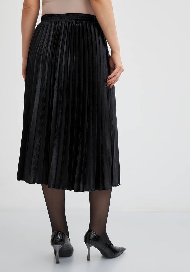 Юбка плиссированная из бархата шир.  750, рис. 3