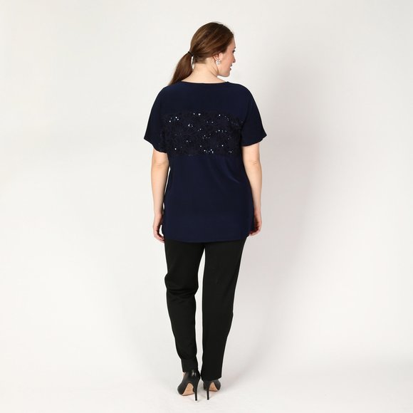 Туника с кружевной вставкой шир.  580, рис. 21