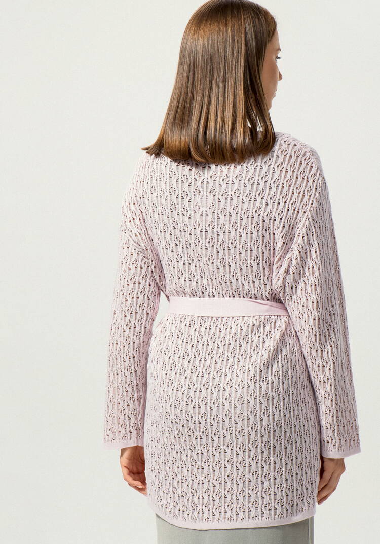 Кардиган ажурной вязки шир.  750, рис. 40