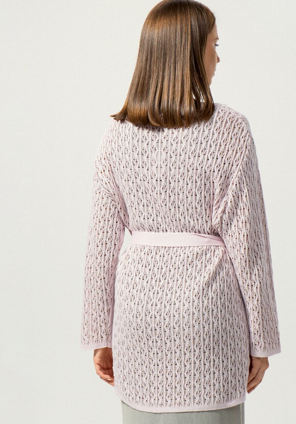 Кардиган ажурной вязки шир.  580, рис. 40