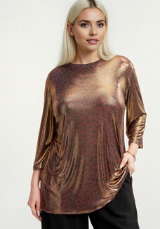 Блуза из ткани с голографическим принтом