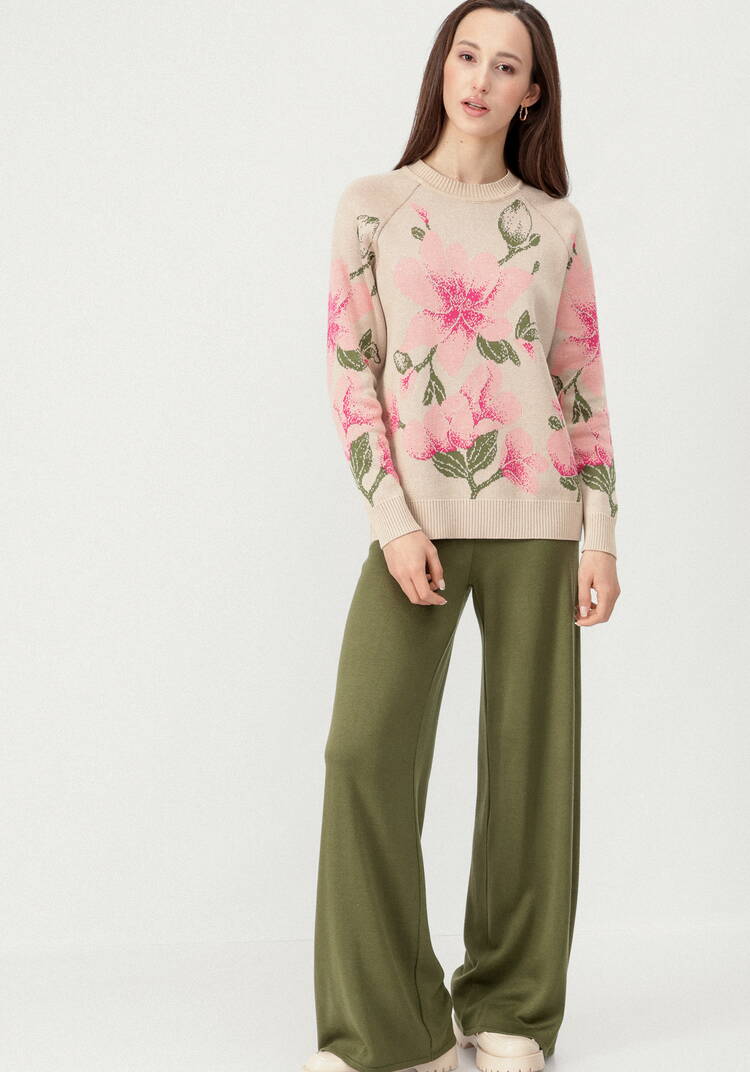 Джемпер с нежным цветочным орнаментом шир.  750, рис. 23