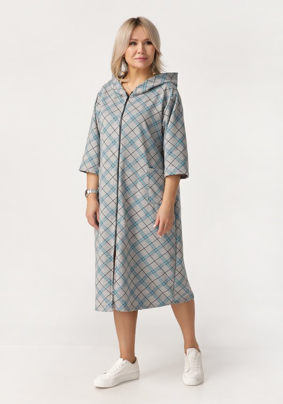 Халат женский с капюшоном Валентина шир.  580, рис. 1