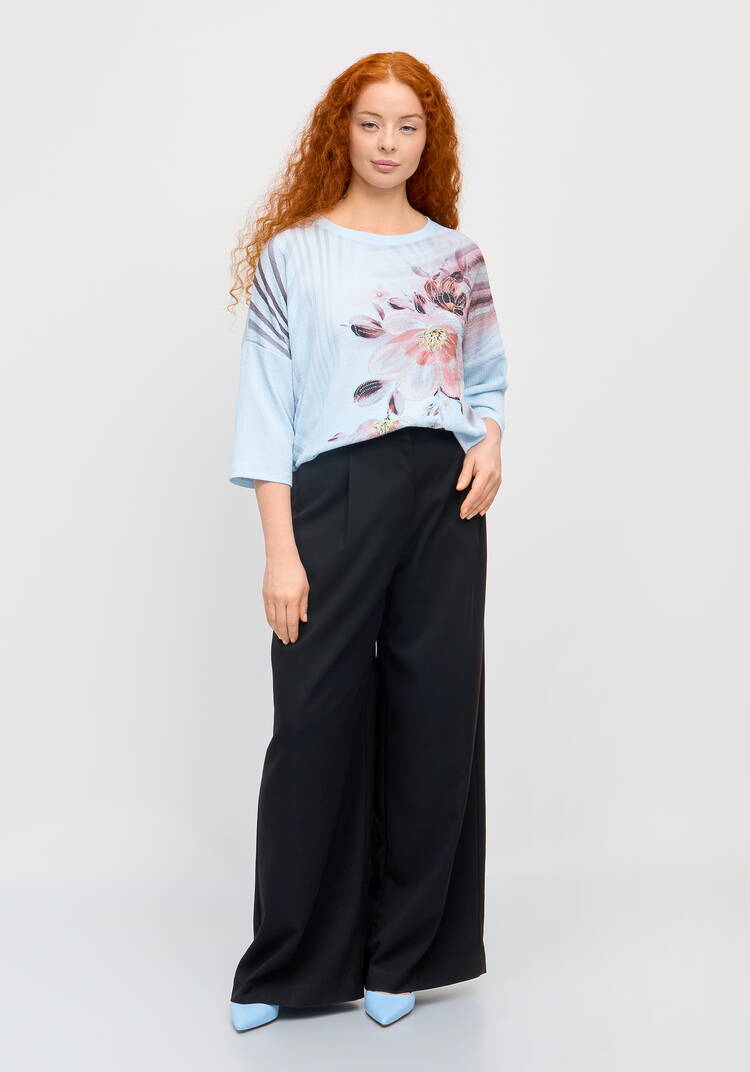 Блуза с принтом Миланика шир.  750, рис. 26