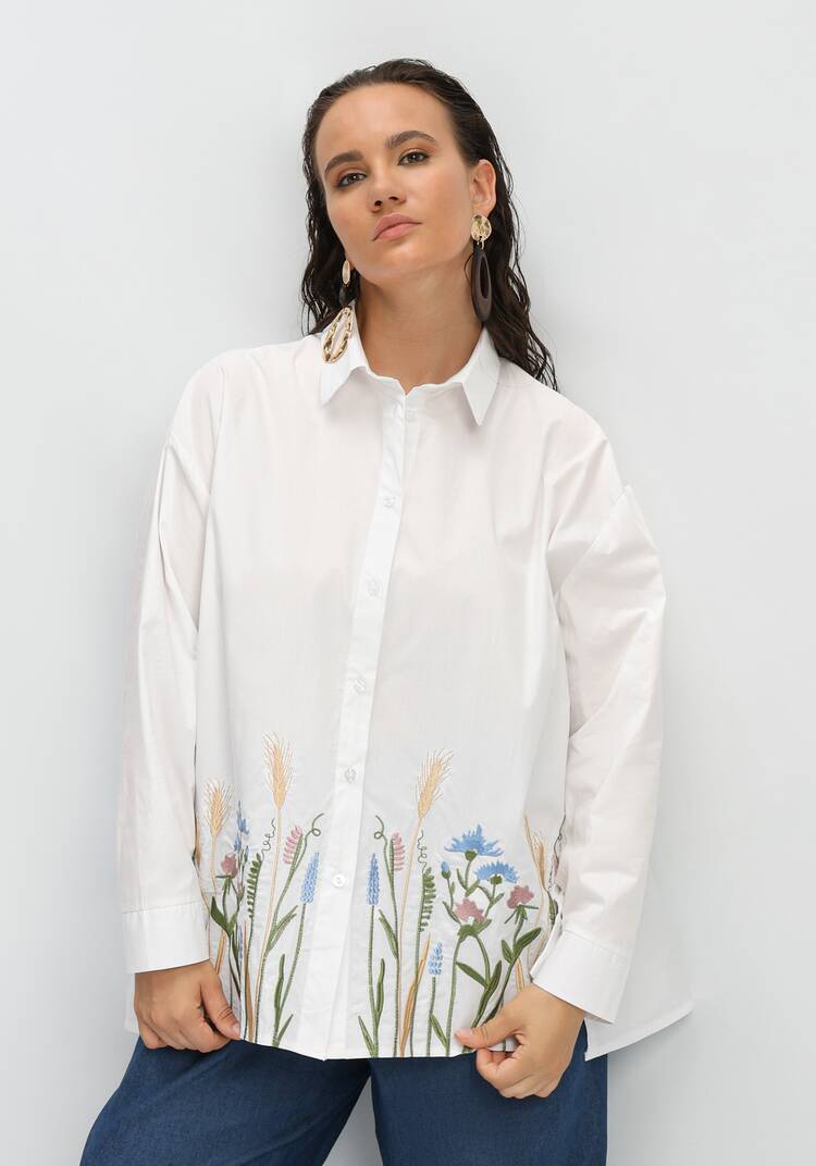 Рубашка с вышивкой по низу шир.  750, рис. 8