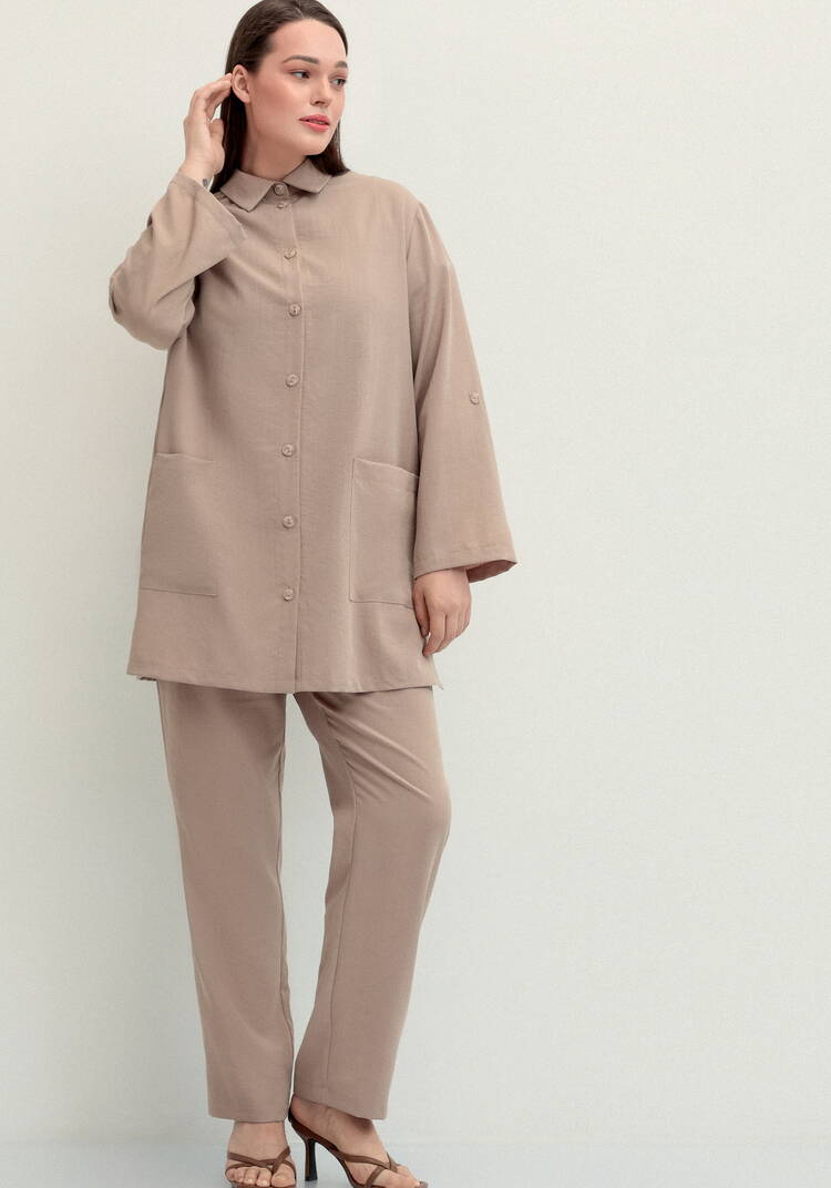 Рубашка на пуговицах свободного кроя шир.  750, рис. 18