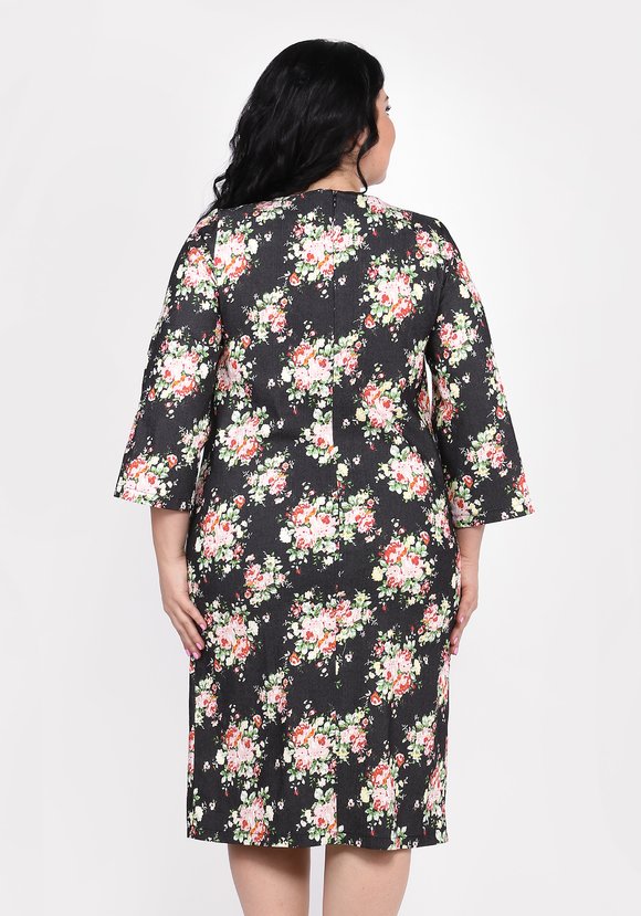 Платье с декоративными пуговицами и молнией шир.  580, рис. 2