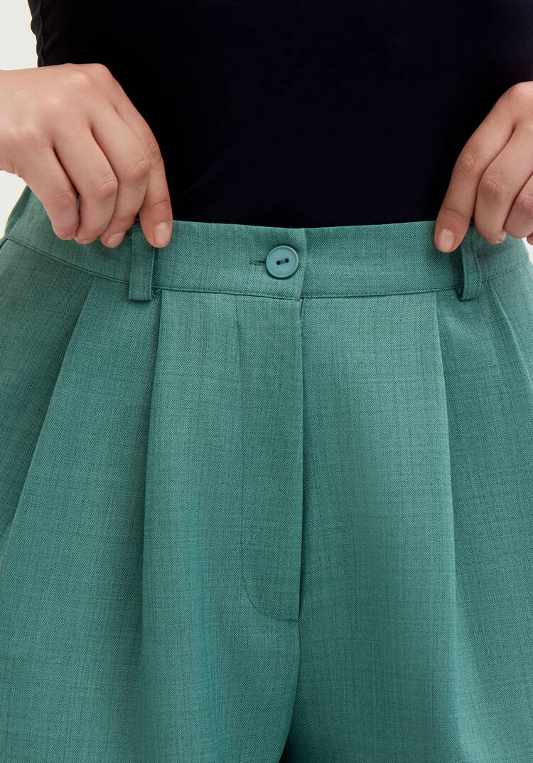 Брюки-палаццо со складками на талии шир.  750, рис. 20