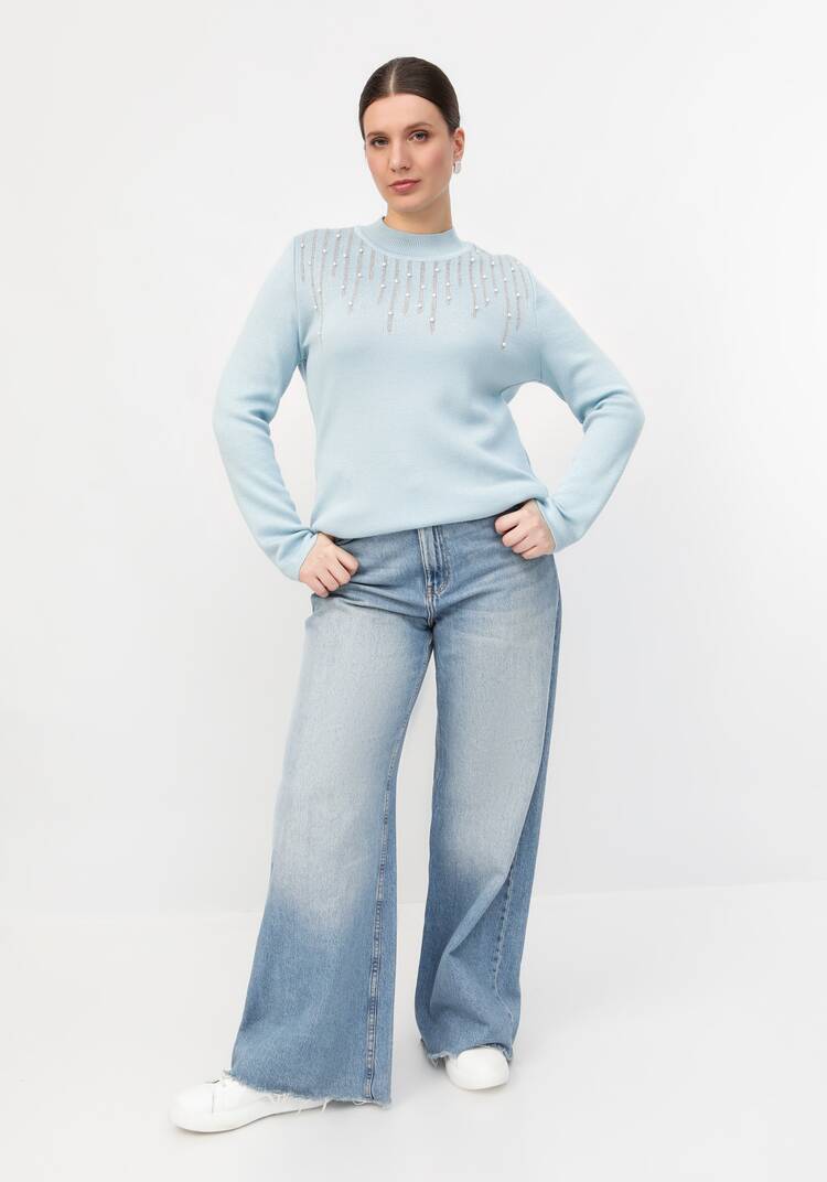 Джемпер с жемчугом и метанитью шир.  750, рис. 8