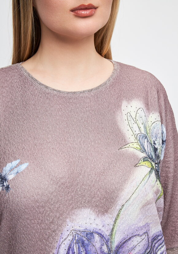 Блуза с цветочным принтом Инга шир.  580, рис. 17