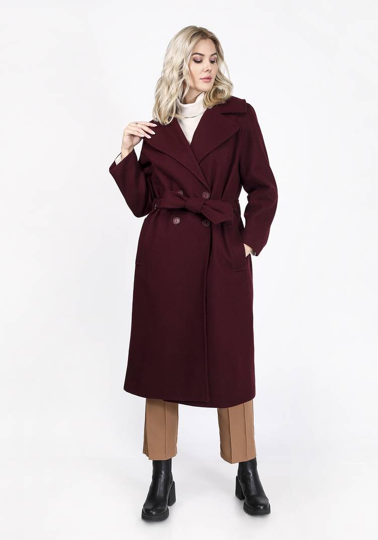 Пальто с поясом и английским воротником шир.  750, рис. 5