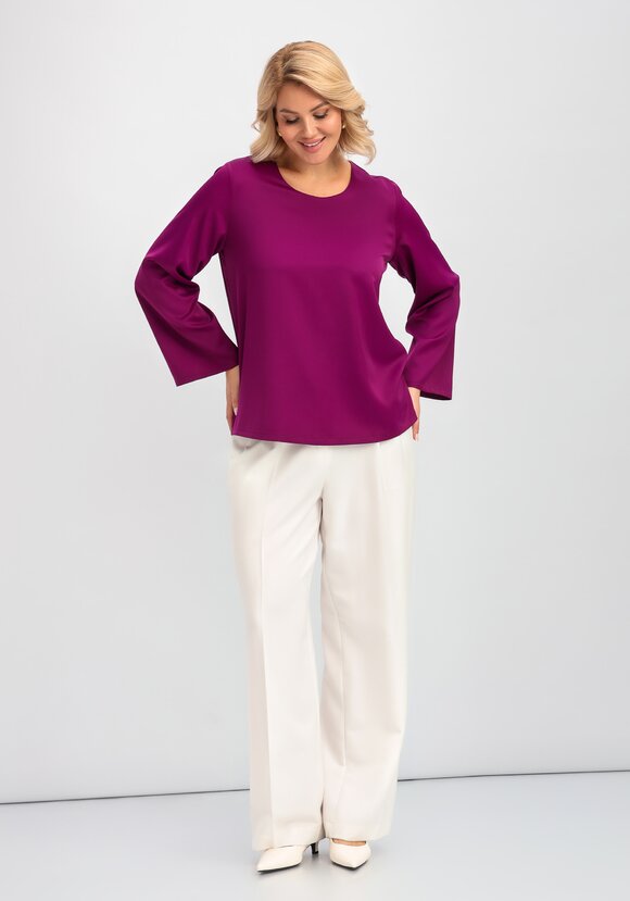 Блуза свободного кроя с шелком шир.  580, рис. 7