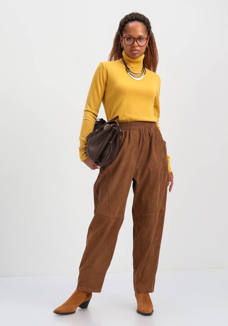 Брюки вельветовые с декоративной отстрочкой шир.  750, рис. 16