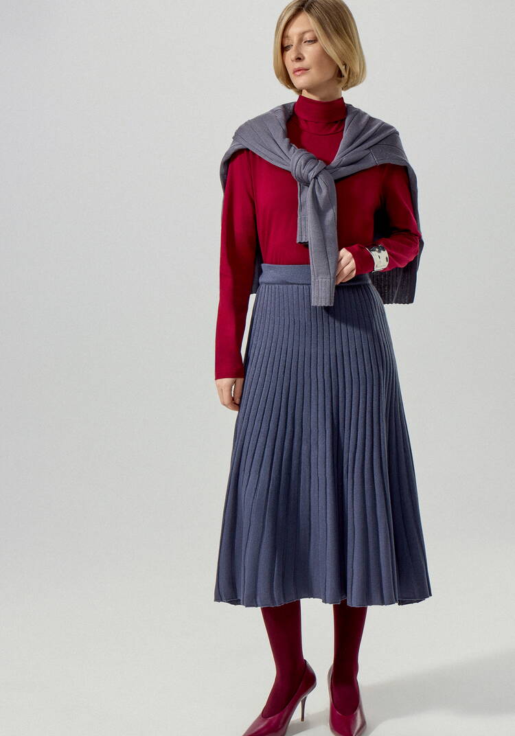 Юбка-плиссе на резинке ниже колена шир.  750, рис. 14