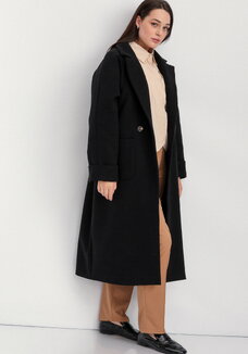 Пальто на подкладе длины миди