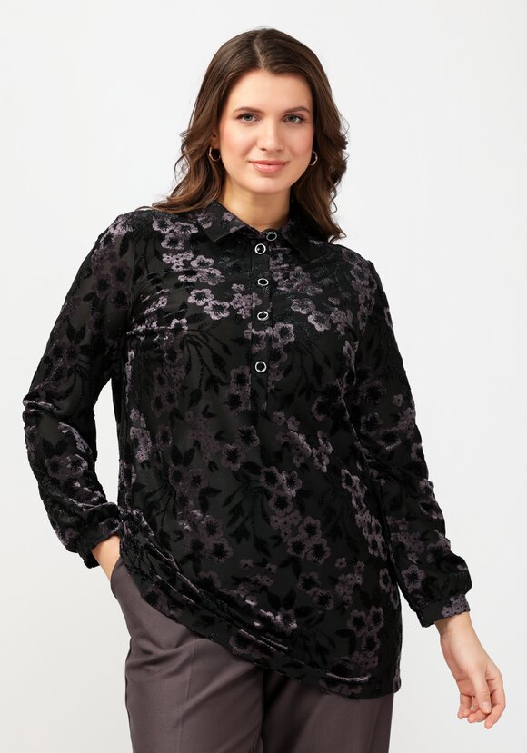 Туника с планкой на пуговицах шир.  580, рис. 18