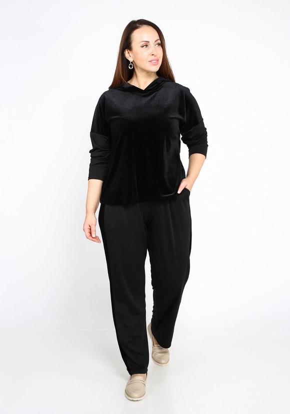 Худи из бархата с капюшоном шир.  580, рис. 1