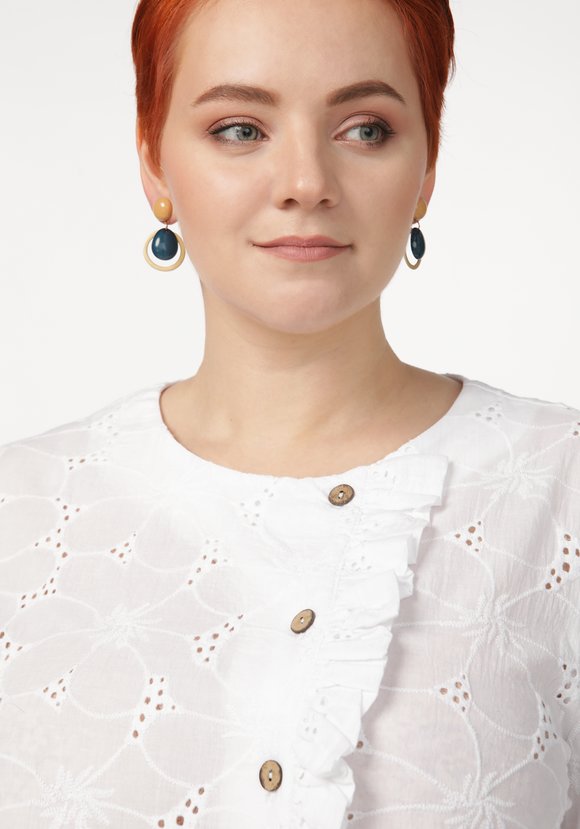 Блуза свободная из фактурной ткани шир.  580, рис. 4