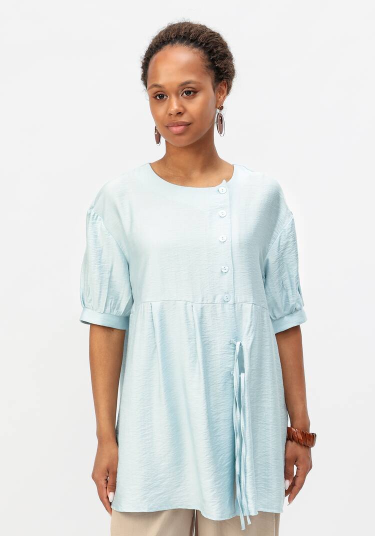 Блуза свободная с декоративными завязками шир.  750, рис. 20