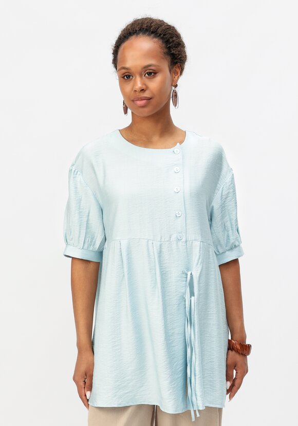 Блуза свободная с декоративными завязками шир.  580, рис. 20