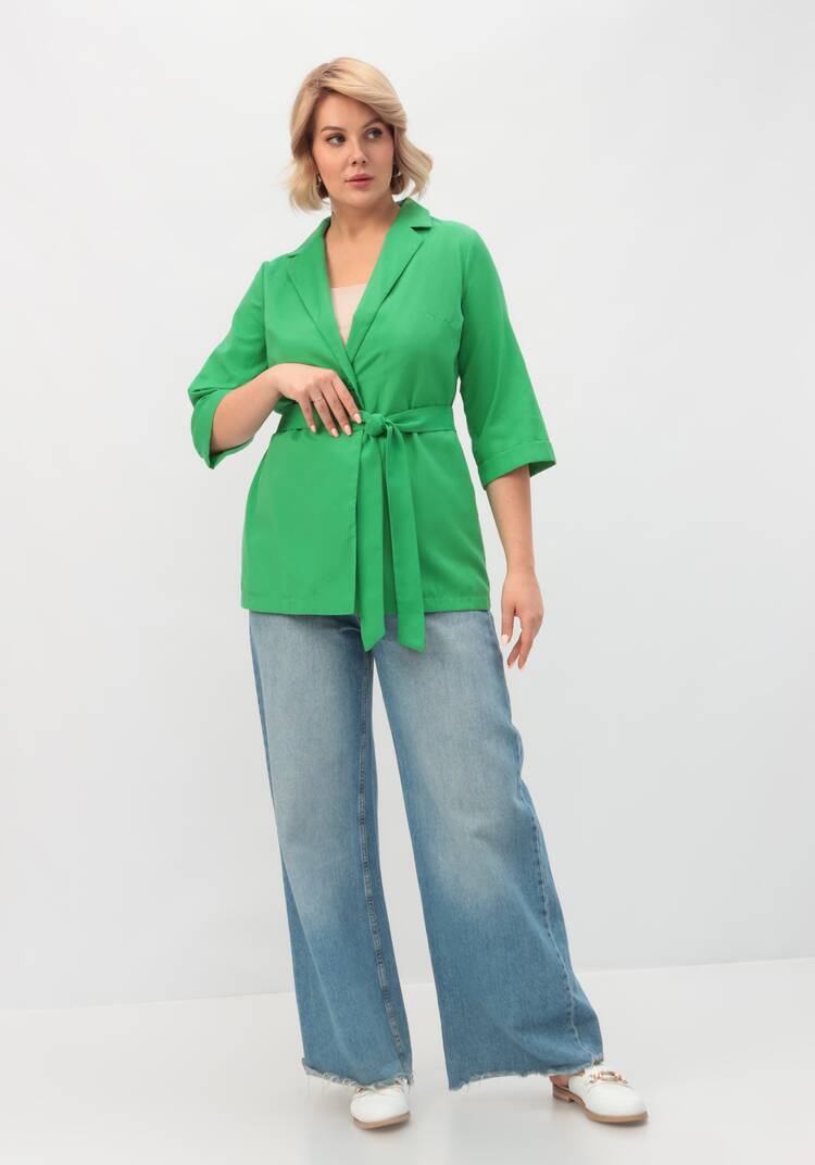 Пиджак с поясом из льна и хлопка шир.  750, рис. 34