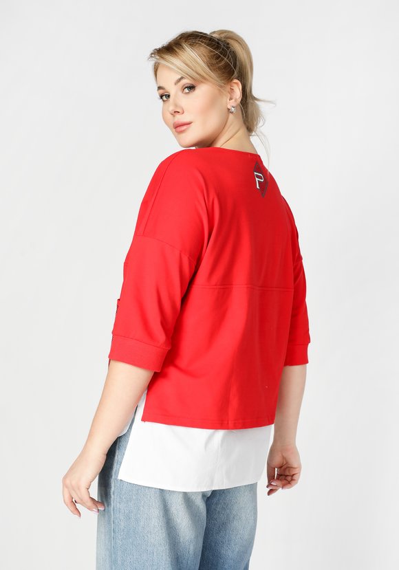 Свитшот женский с отделкой по низу Кристина шир.  580, рис. 3