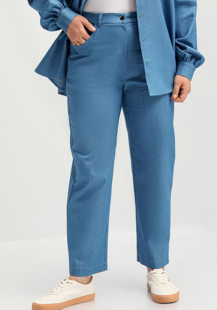 Брюки свободного кроя с поясом на резинке шир.  750, рис. 9