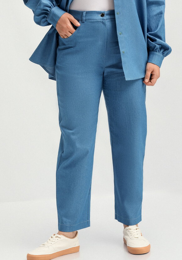 Брюки свободного кроя с поясом на резинке шир.  580, рис. 9