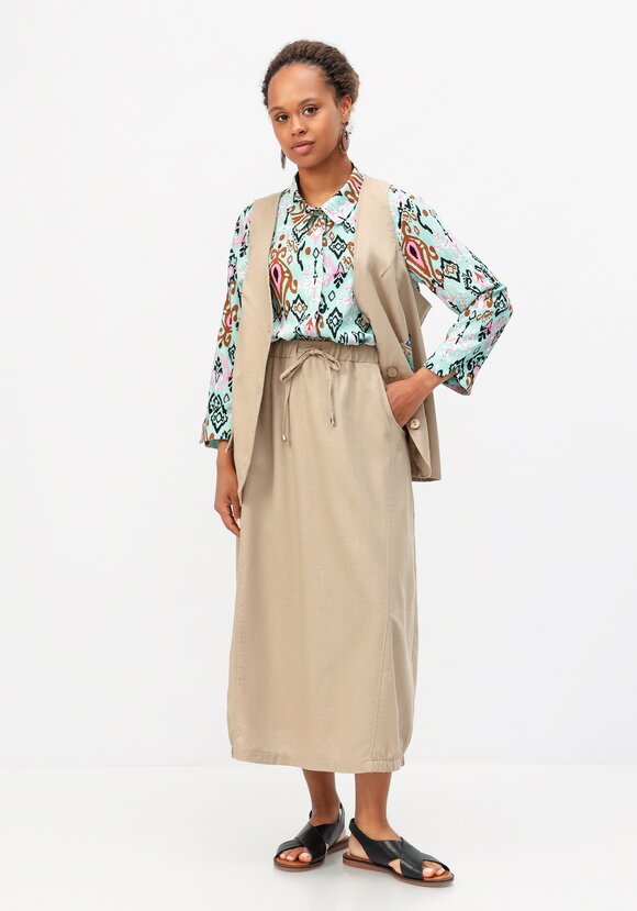 Юбка с эластичной лентой на талии и по низу шир.  580, рис. 13