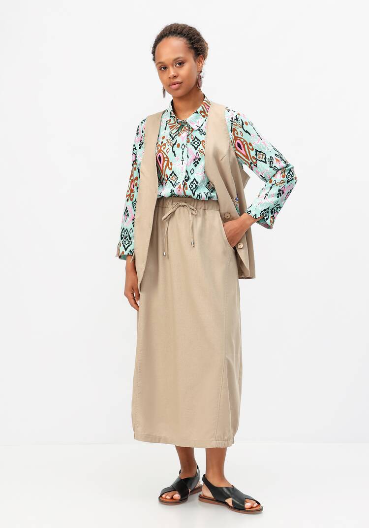 Юбка с эластичной лентой на талии и по низу шир.  750, рис. 13