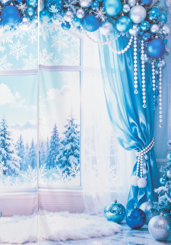 Портьеры Зимняя сказка шир.  580, рис. 12