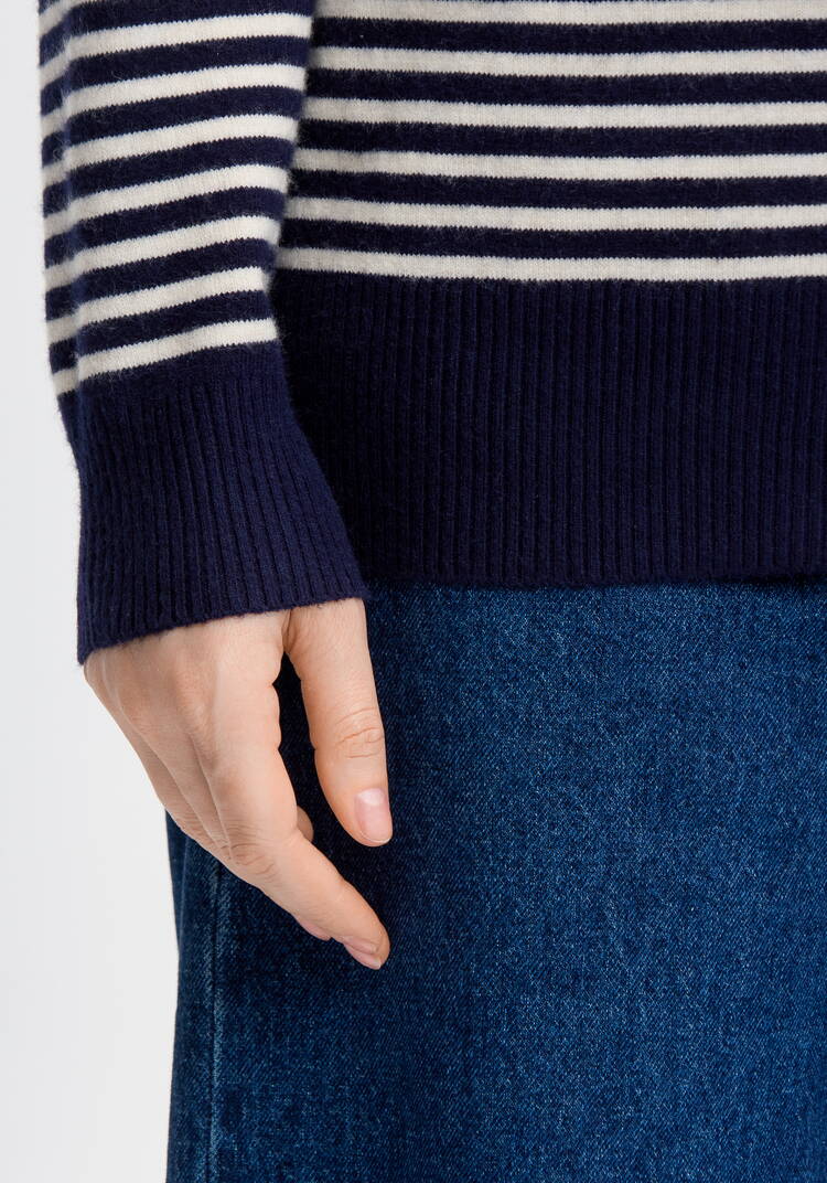 Трикотажный джемпер в полоску шир.  750, рис. 12