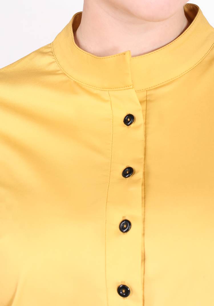 Блуза на пуговицах с воротником-стойкой шир.  750, рис. 9