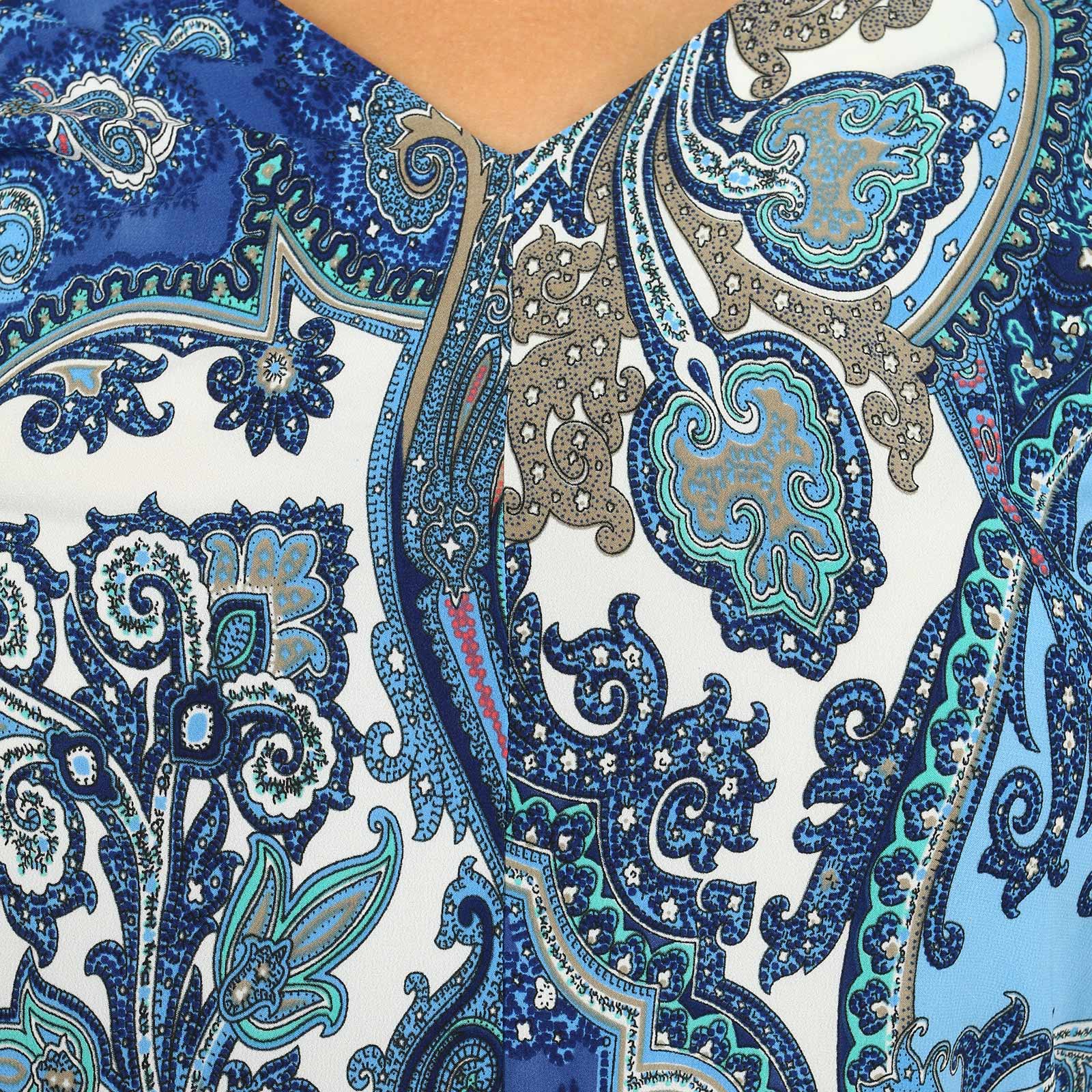 Блузка с V-образным вырезом и завязками Victoria, размер 48, цвет голубой - фото 8