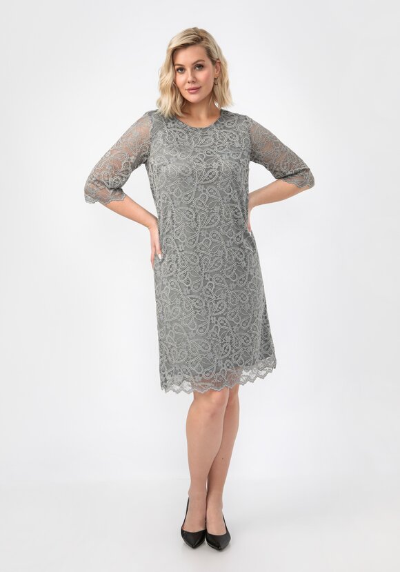 Платье из эластичного гипюра шир.  580, рис. 8