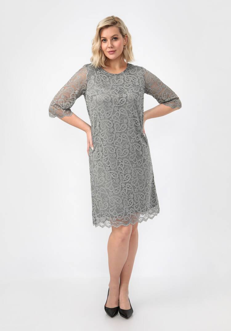 Платье из эластичного гипюра шир.  750, рис. 8