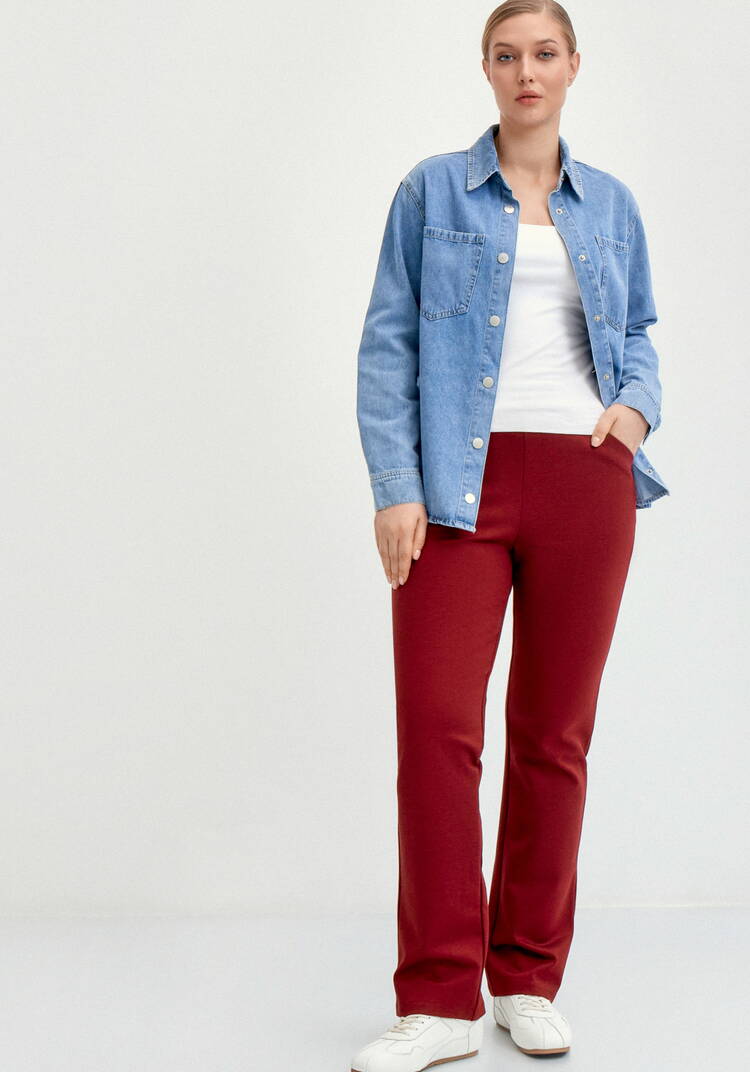 Брюки из джери с кокеткой по спинке шир.  750, рис. 8