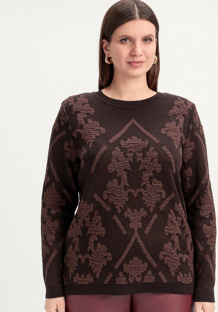 Джемпер с геральдическим орнаментом шир.  750, рис. 4