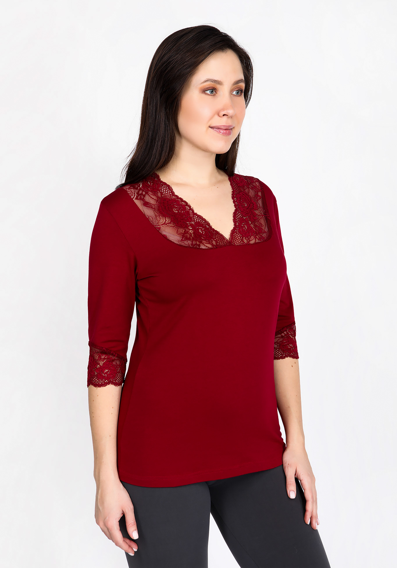 

Майка с рукавом 3/4 "Леди Кармен", Красный