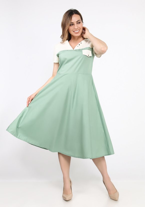 Платье с имитацией кармашка шир.  580, рис. 2