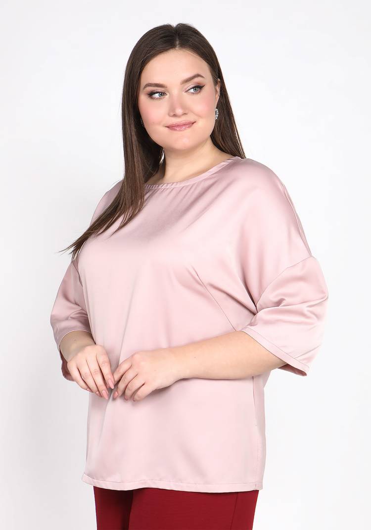 Блуза базовая однотонная шир.  750, рис. 8