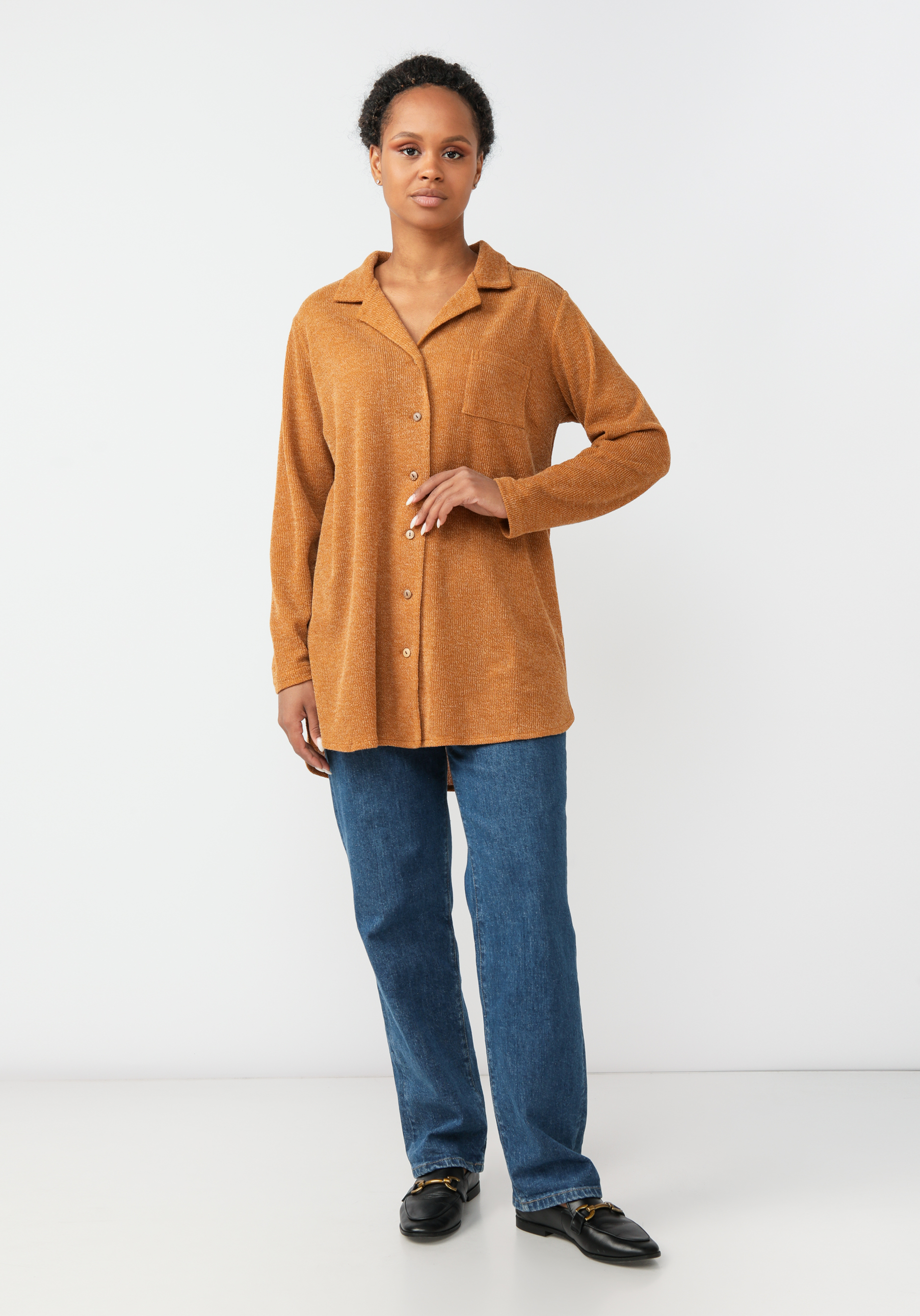 Рубашка "Скарлетт" Синель, цвет коричневый, размер 56 - фото 8