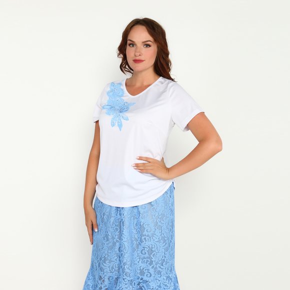 Юбка на резинке кружевная шир.  580, рис. 24