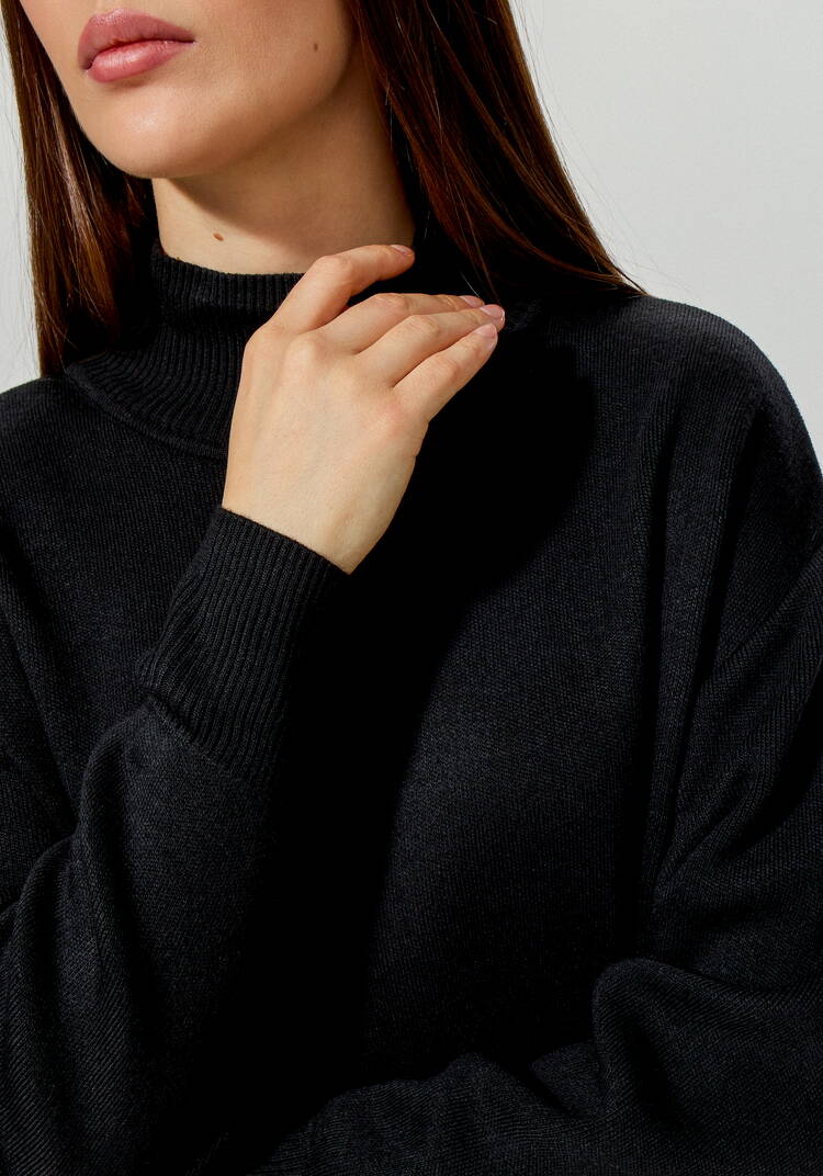 Платье с воротником-стойкой и разрезами шир.  750, рис. 5